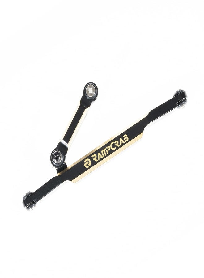 RampCrab RC Steering Links for SCX24 AX24, Brass High-Tightening Rod Tie Link for 1/24 RC Crawler Axial SCX24 AX24 Bronco Deadbolt JLU B-17 Gladiator C10, RC Crawler Car Upgrade Parts, Black Coating - Image 1